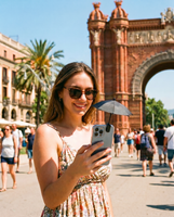 CoolDays SunShield Flex — Bending Phone Parasol, Anti-Glare, 7 Colors, Free Fan Included